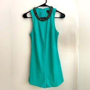 Topshop mint green romper jumpsuit